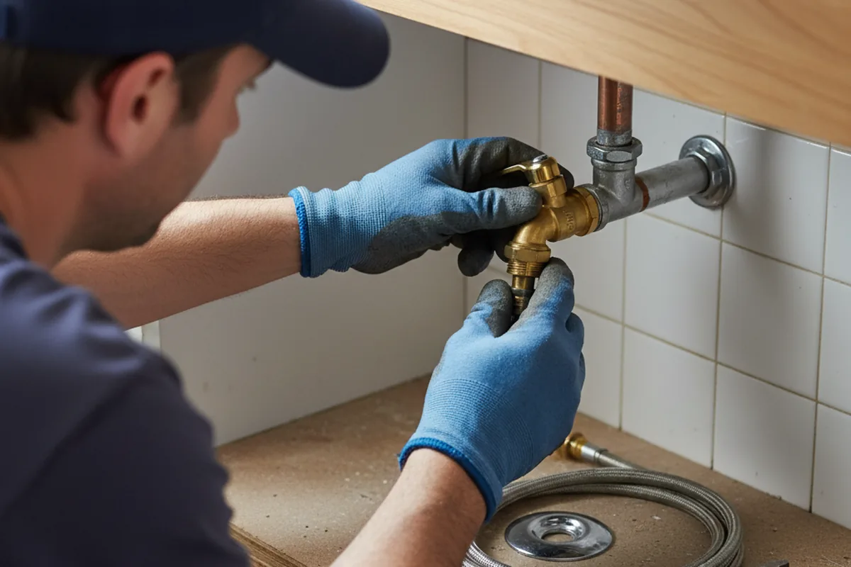 Shutoff valve and fitting work during Well Pump Repair in Lake City
